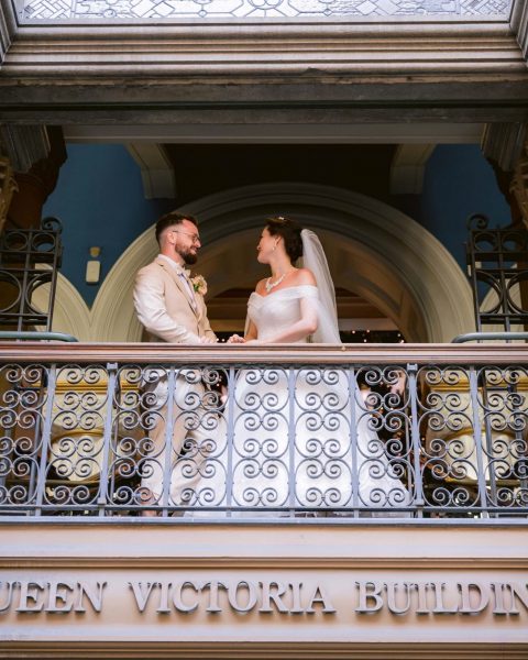 Cathy + Perry just married at The Queen Victoria Building